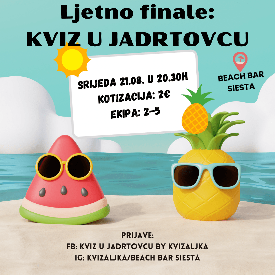 Finale kviza u Jadrtovcu: 15. ljetni kviz
