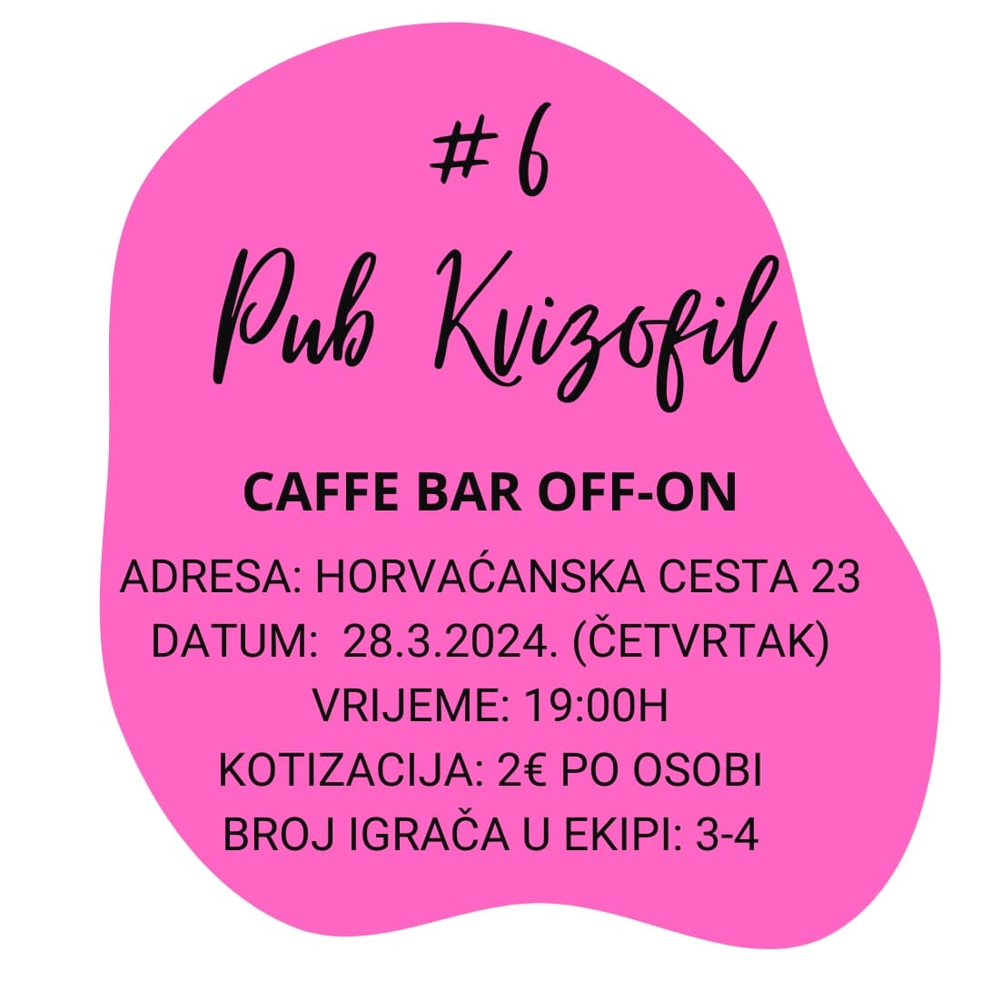 PubKvizofil #6 - caffe bar Off-On