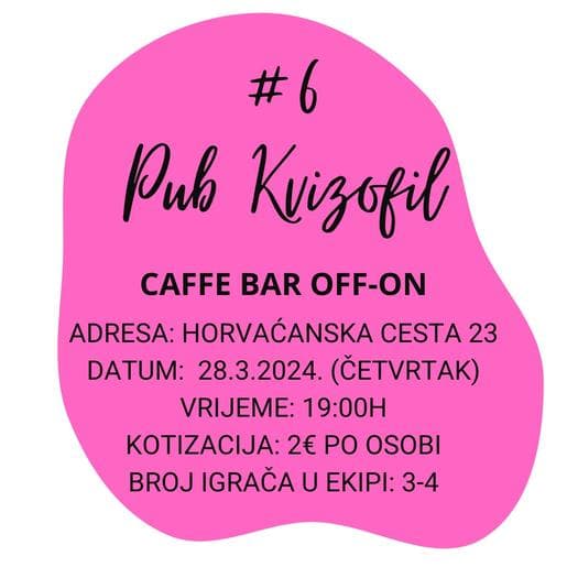 PubKvizofil #6 - caffe bar Off-On