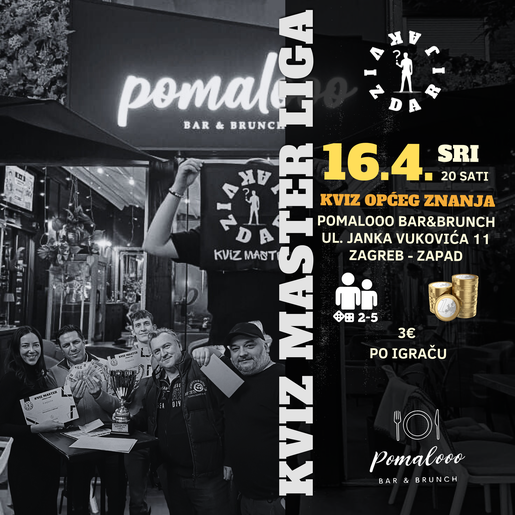 Kviz općeg znanja u Pomalooo SRIJEDA
