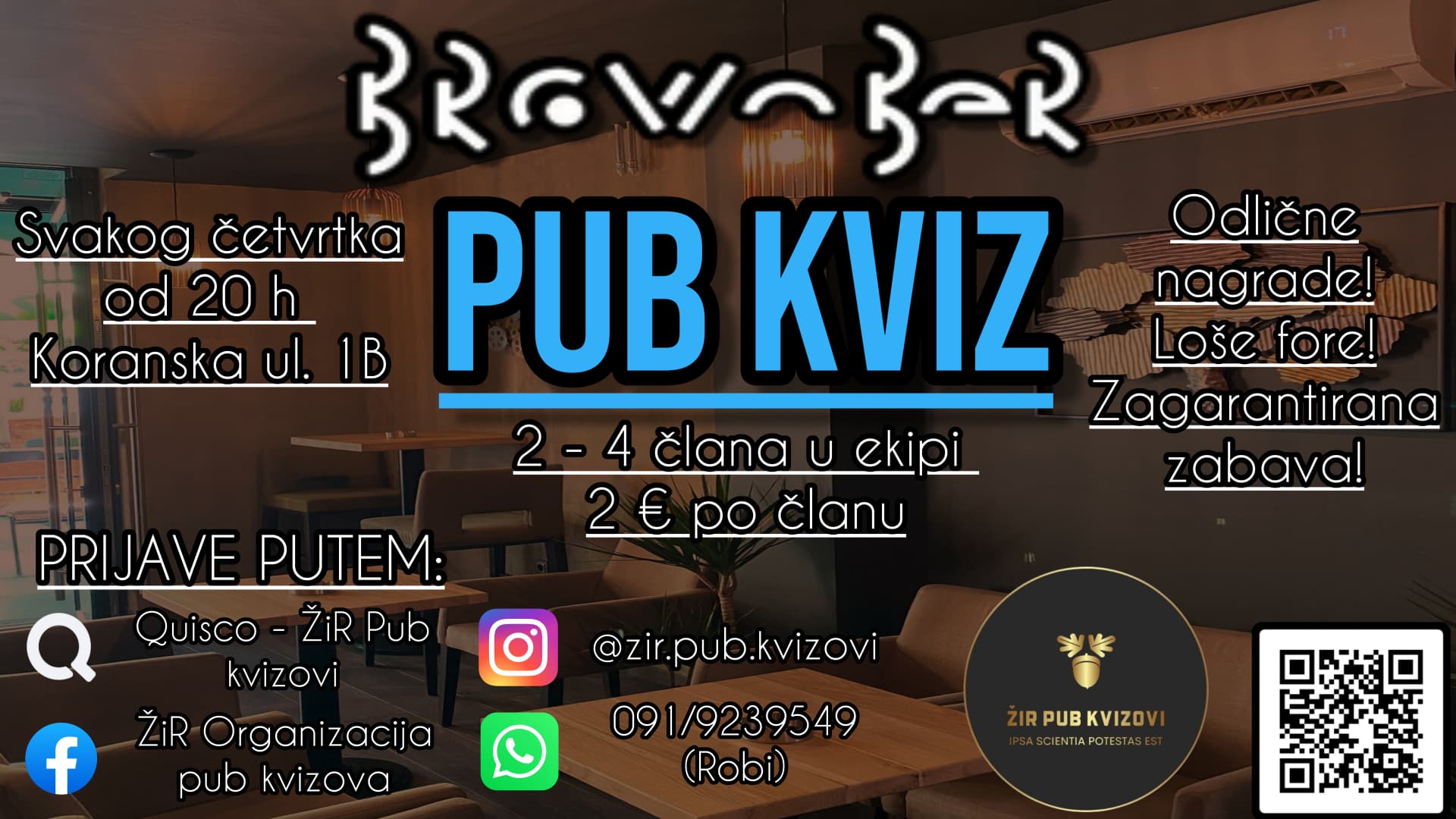 Pub kviz u Brown baru! #3
