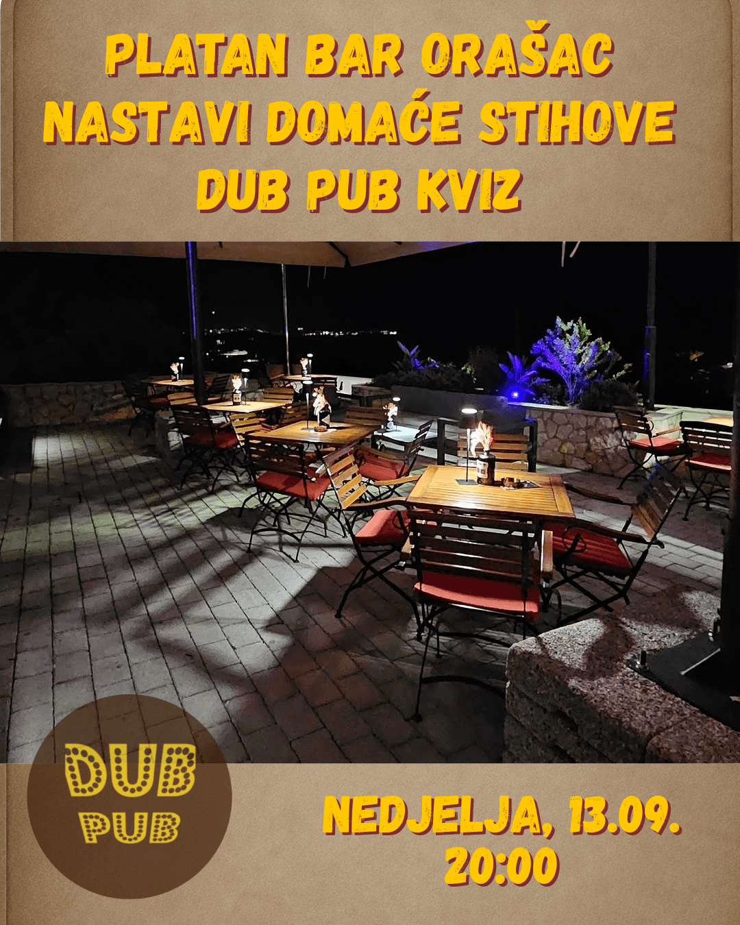 PLATAN ORAŠAC-NASTAVI DOMAĆE STIHOVE