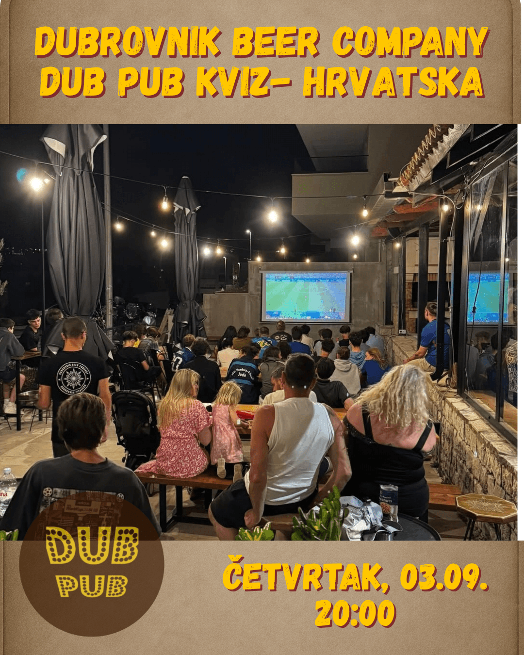 DUB PUB KVIZ- TEMA: HRVATSKA