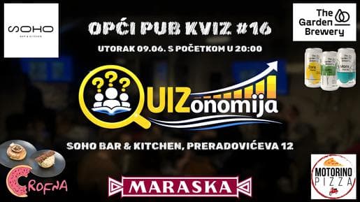 Opći pub kviz by Quizonomija #16