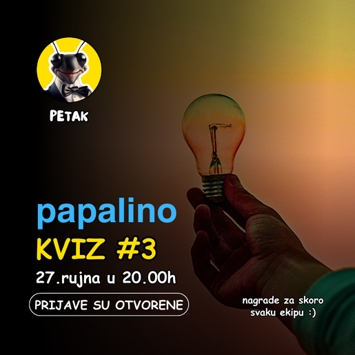 PAPALINO KVIZ LIGA #3 (petak)