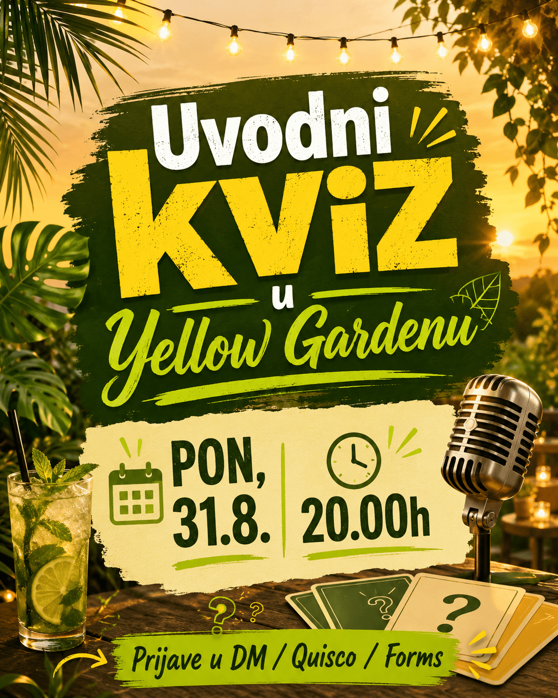 UVODNI KVIZ - Yellow Garden