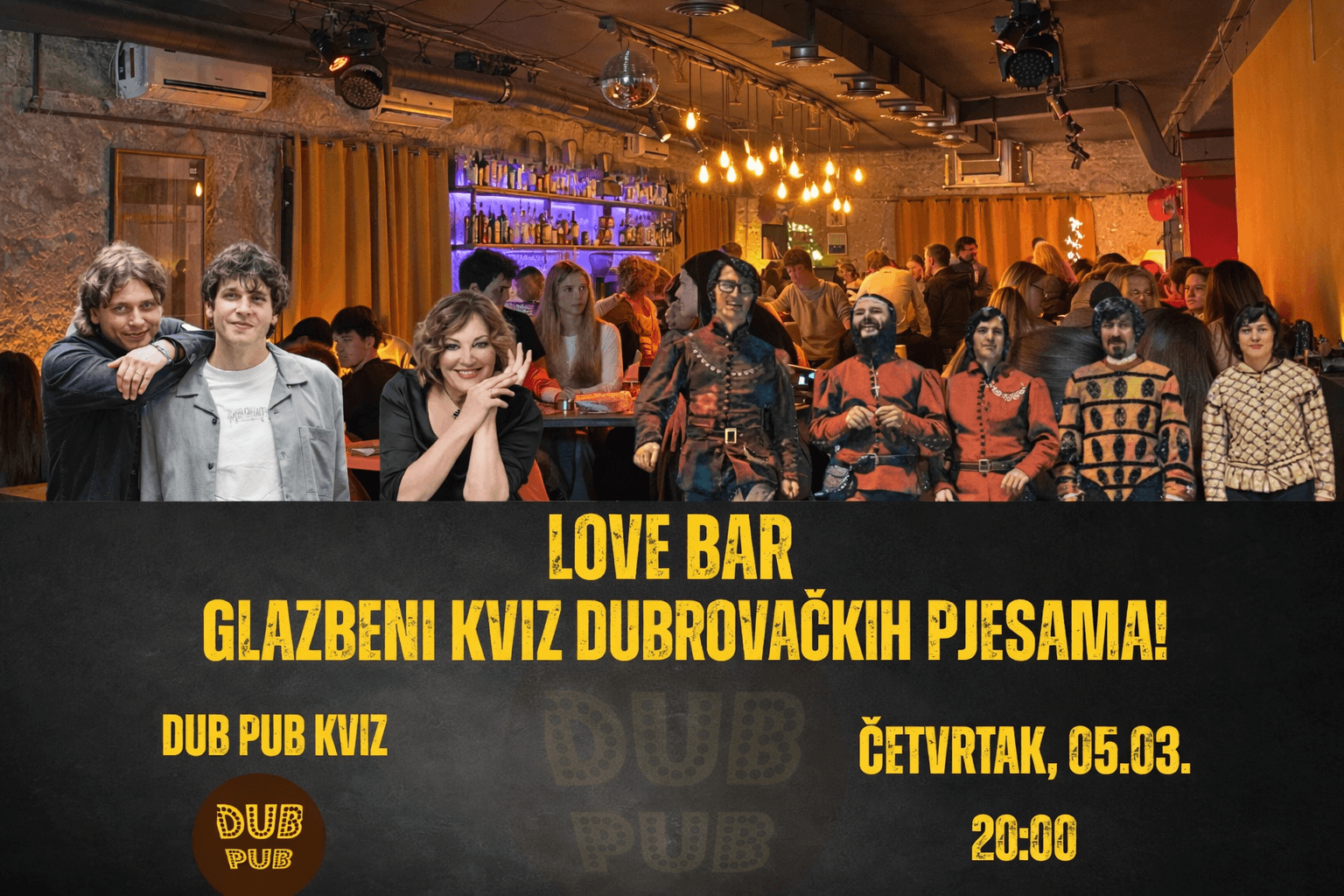 DUB PUB GLAZBENI KVIZ DUBROVAČKIH PJESAMA