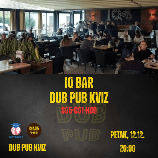 Dub pub kviz u IQ BARU