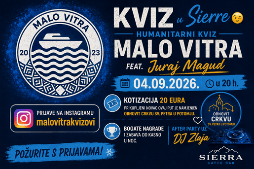 Humanitarni kviz - Malo Vitra feat. Juraj Magud - Caffe bar Sierra 04.09.2026.