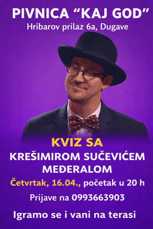 Kviz sa Krešimirom Sučevićem Međeralom