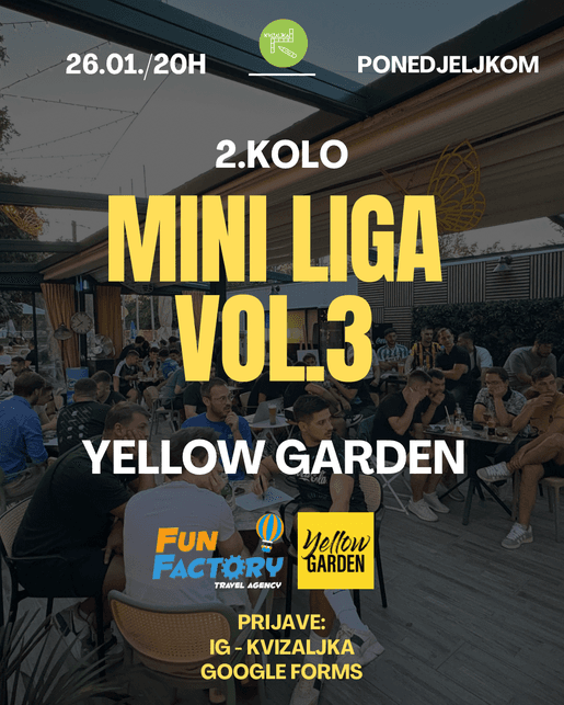 Kviz u Yellow Gardenu (2.kolo mini lige)