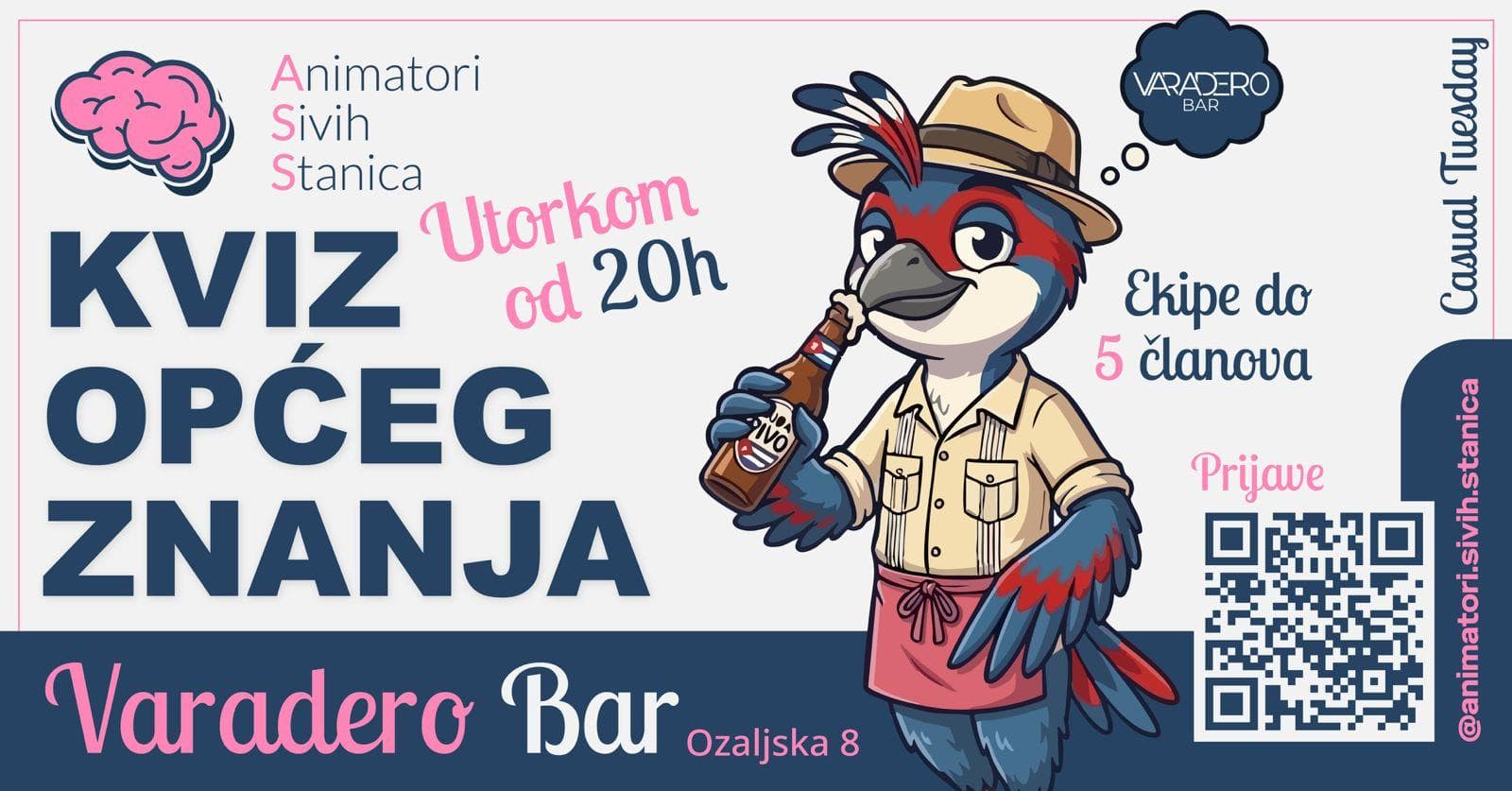 CASUAL TUESDAY pub kviz @ Varadero Bar