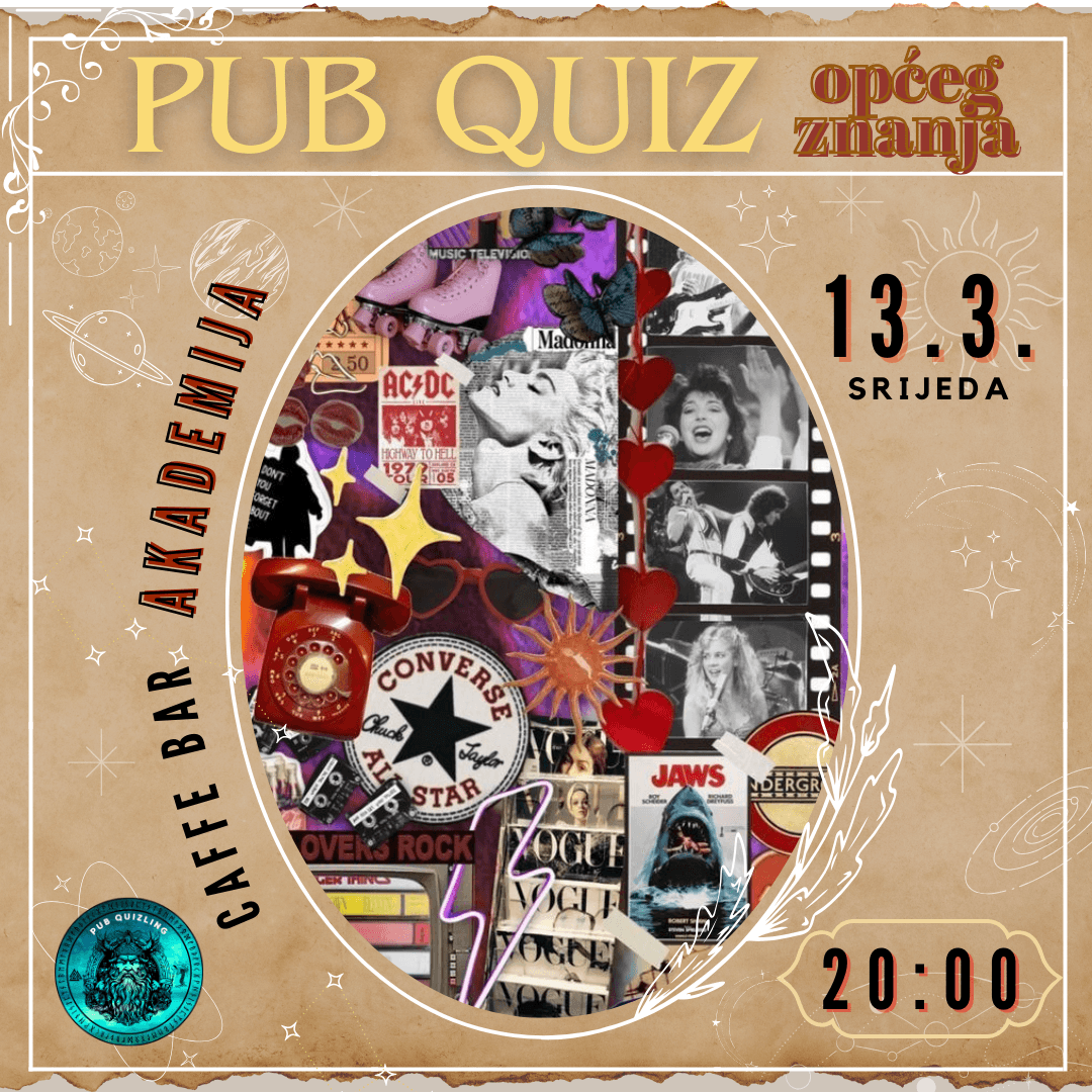 Pub Quizling kviz općeg znanja u CB Akademija