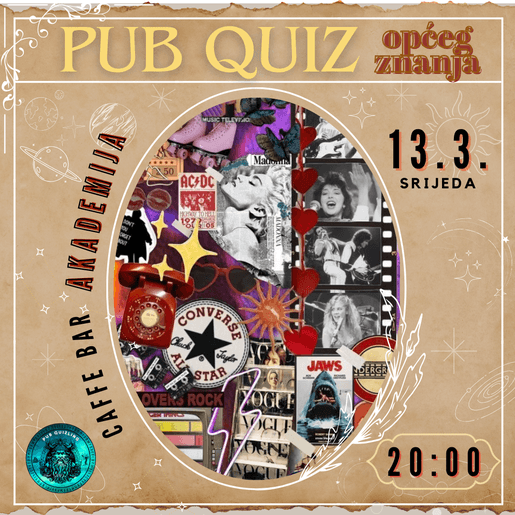 Pub Quizling kviz općeg znanja u CB Akademija
