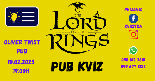 Gospodar prstenova PUB kviz