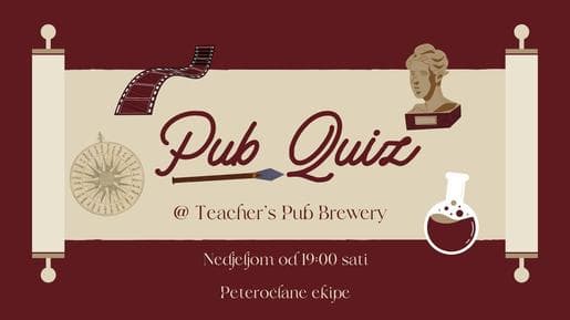 Jubilarni 100. Pub kviz u Teacher's Pub Breweryju
