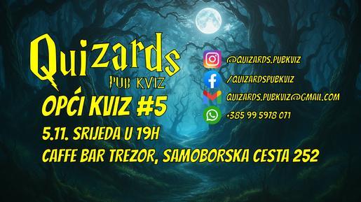 Opći Kviz #5 - Quizards Pub Kviz