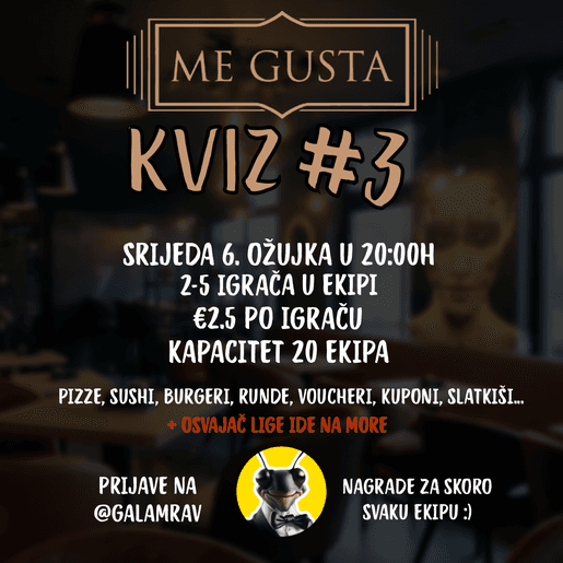 ME GUSTA KVIZ #3 - NOVI TERMIN!