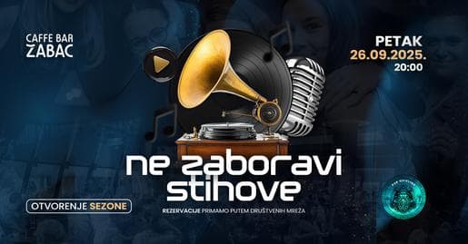 Ne zaboravi stihove kviz u Žapcu 🐸🎙️🎶