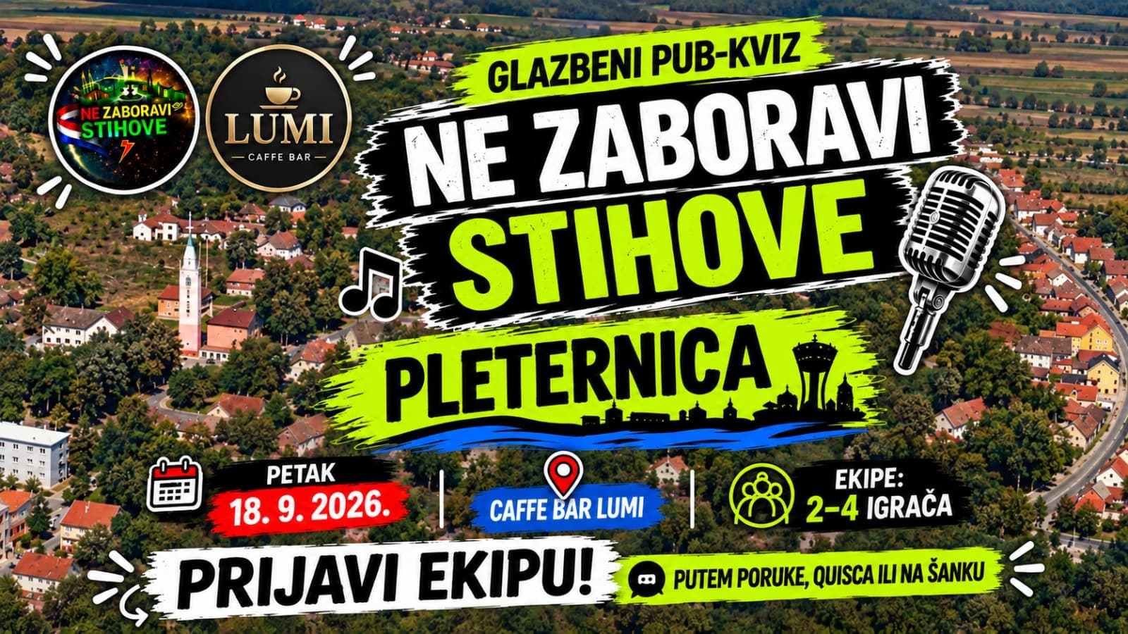 🎤NE ZABORAVI STIHOVE PLETERNICA🎤