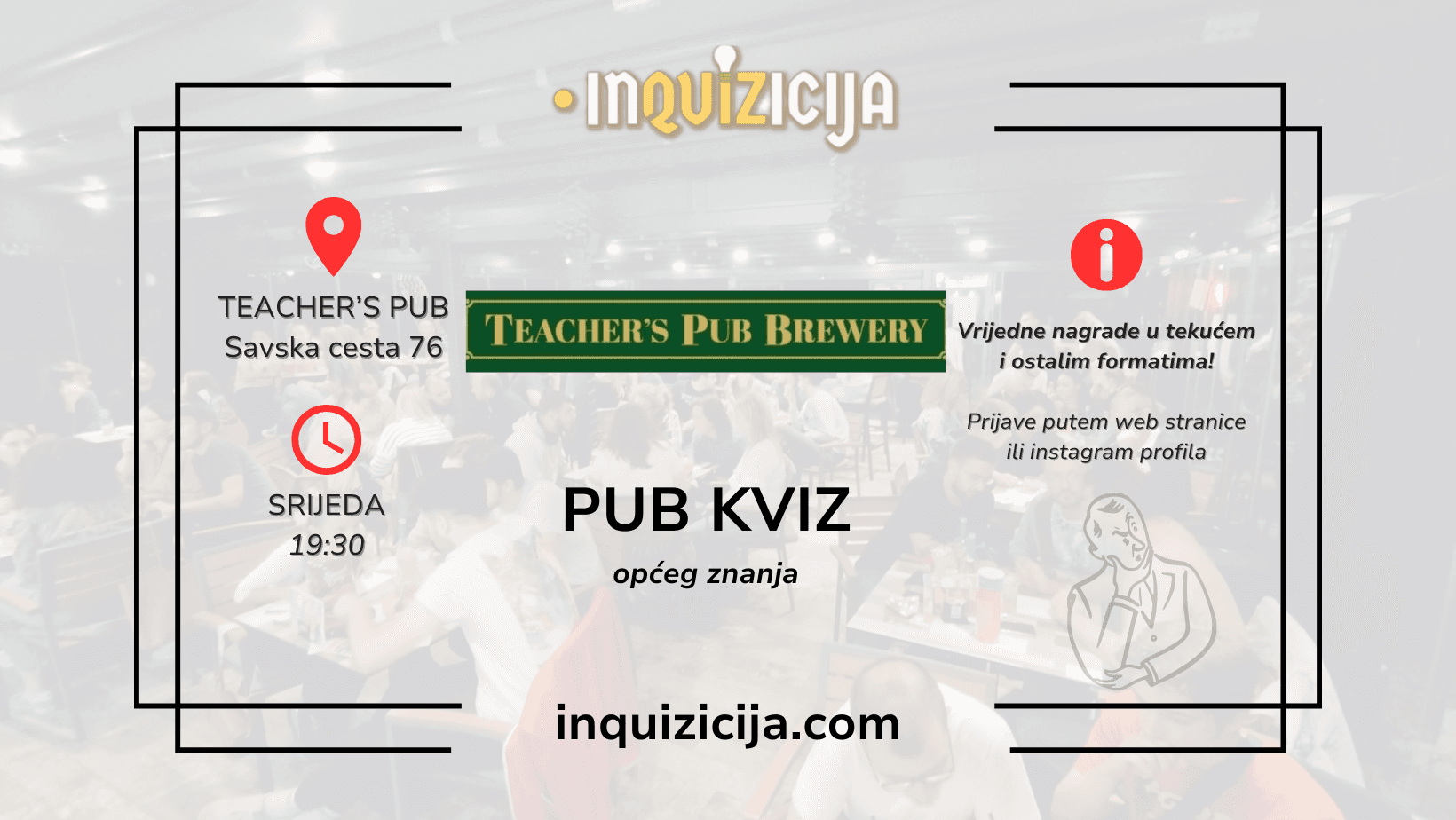 Inquizicija u Teacher's Pubu - dodatni termin - 6.11.2024.