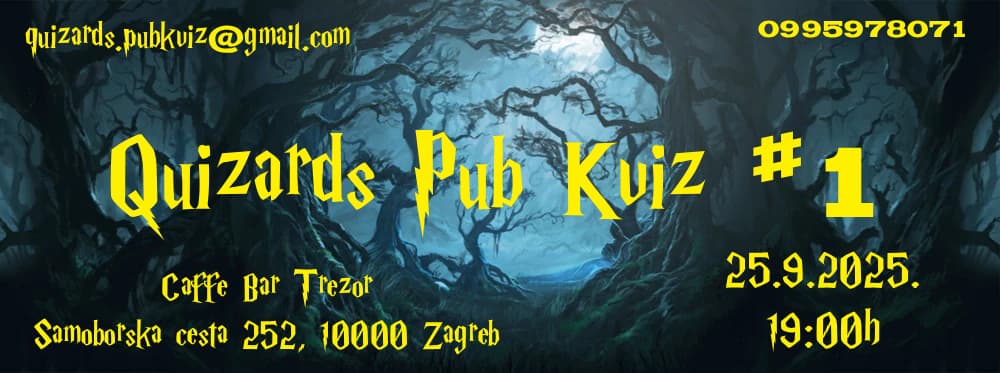 Quizards Pub Kviz - Opći kviz #1