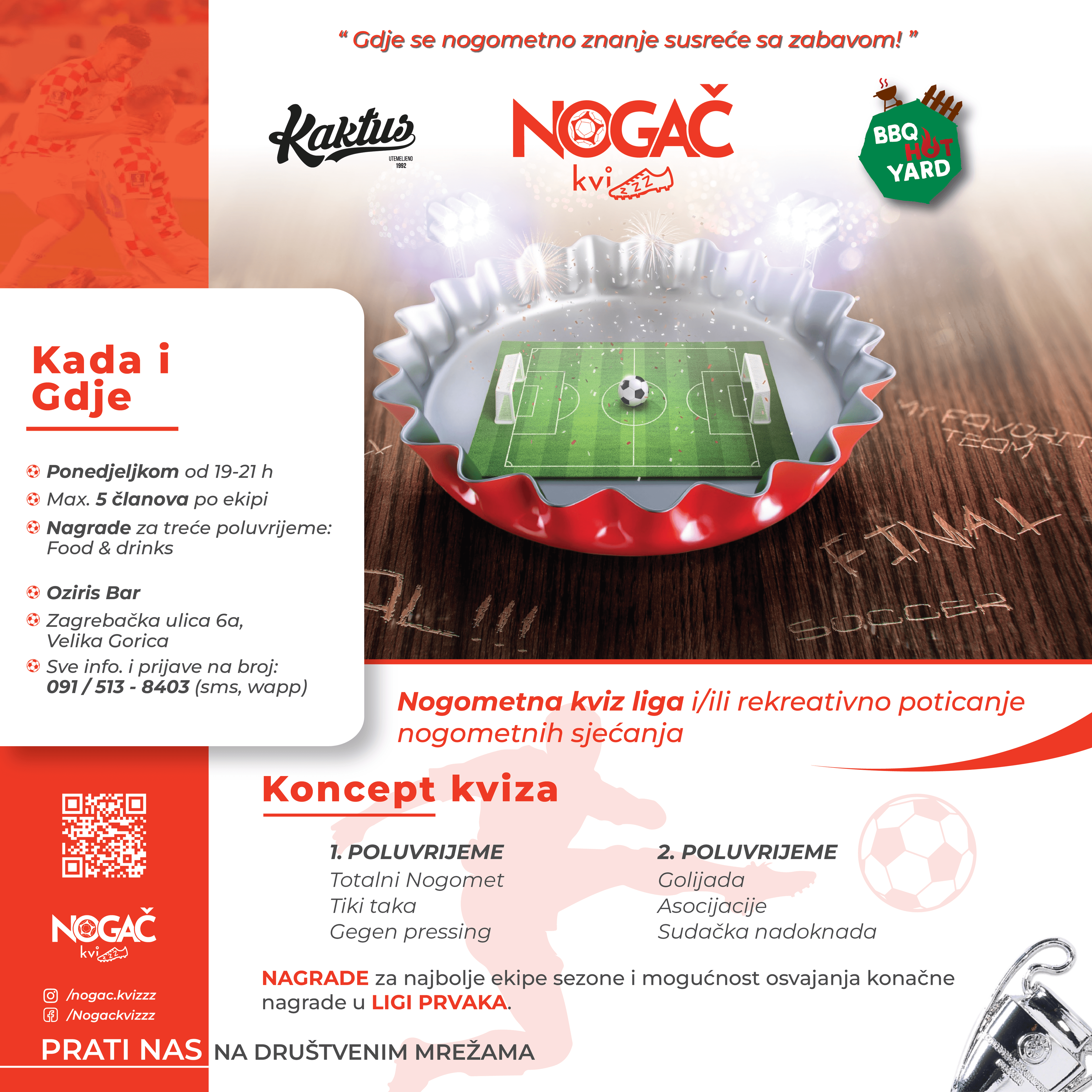 Nogometni kviz (Nogač) u Oziris Baru Velika Gorica