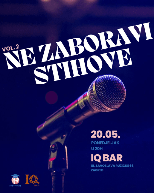 NE ZABORAVI STIHOVE kviz u IQ Baru vol 2.