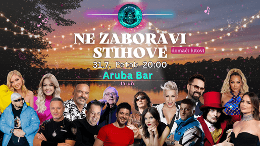 „Ne zaboravi stihove” sunset kviz u Arubi na Jarunu 🎙️💃🏼🕺🏻
