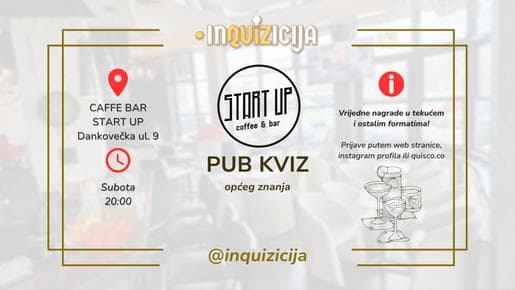 Inquizicija u Start Up Baru - 23.11.2024