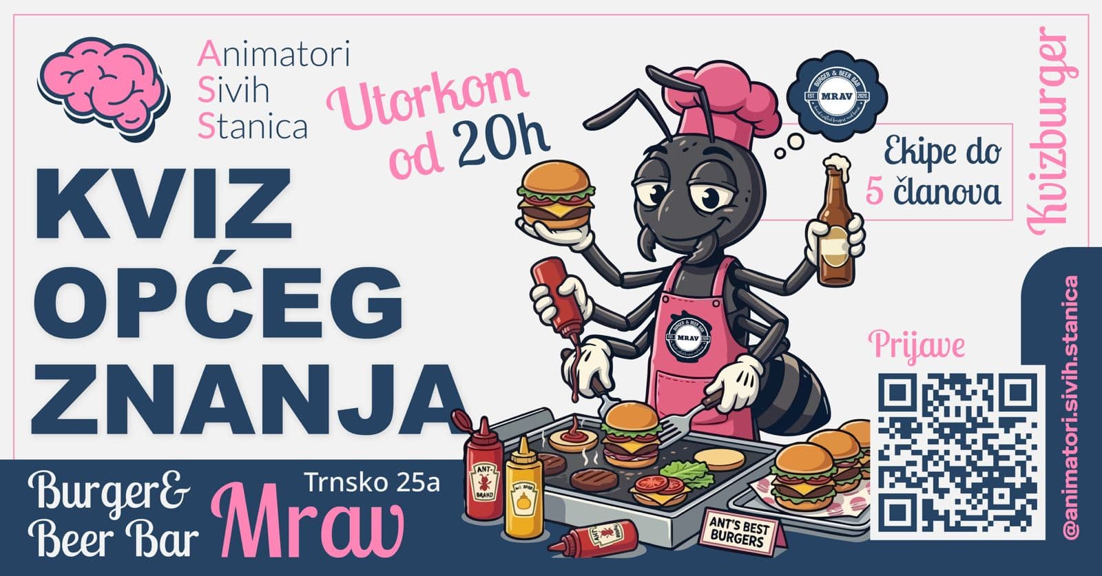 KVIZBURGER @ Burger & Beer Bar Mrav