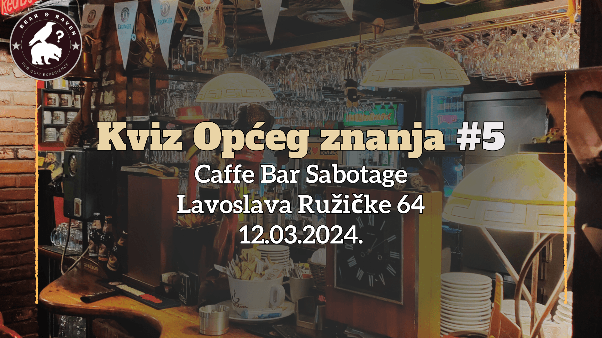5. kviz općeg znanja u Caffe baru Sabotage
