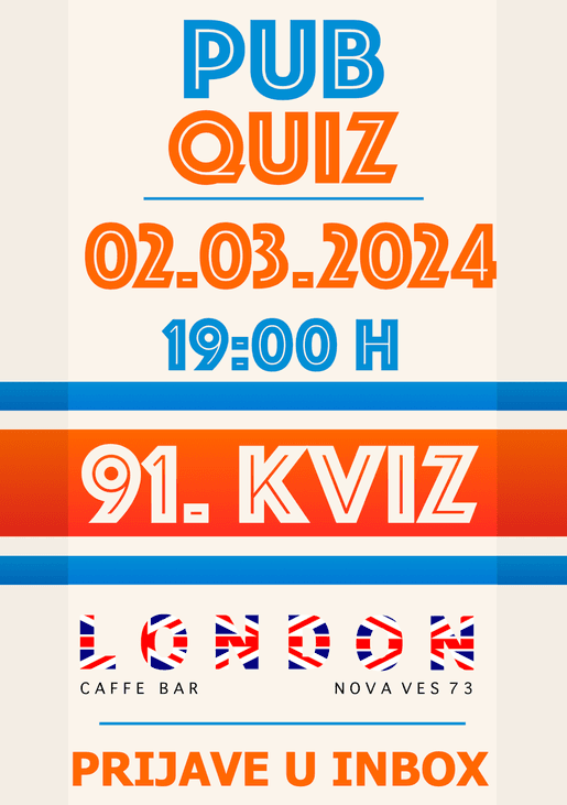 91. Opći PUB QUIZ