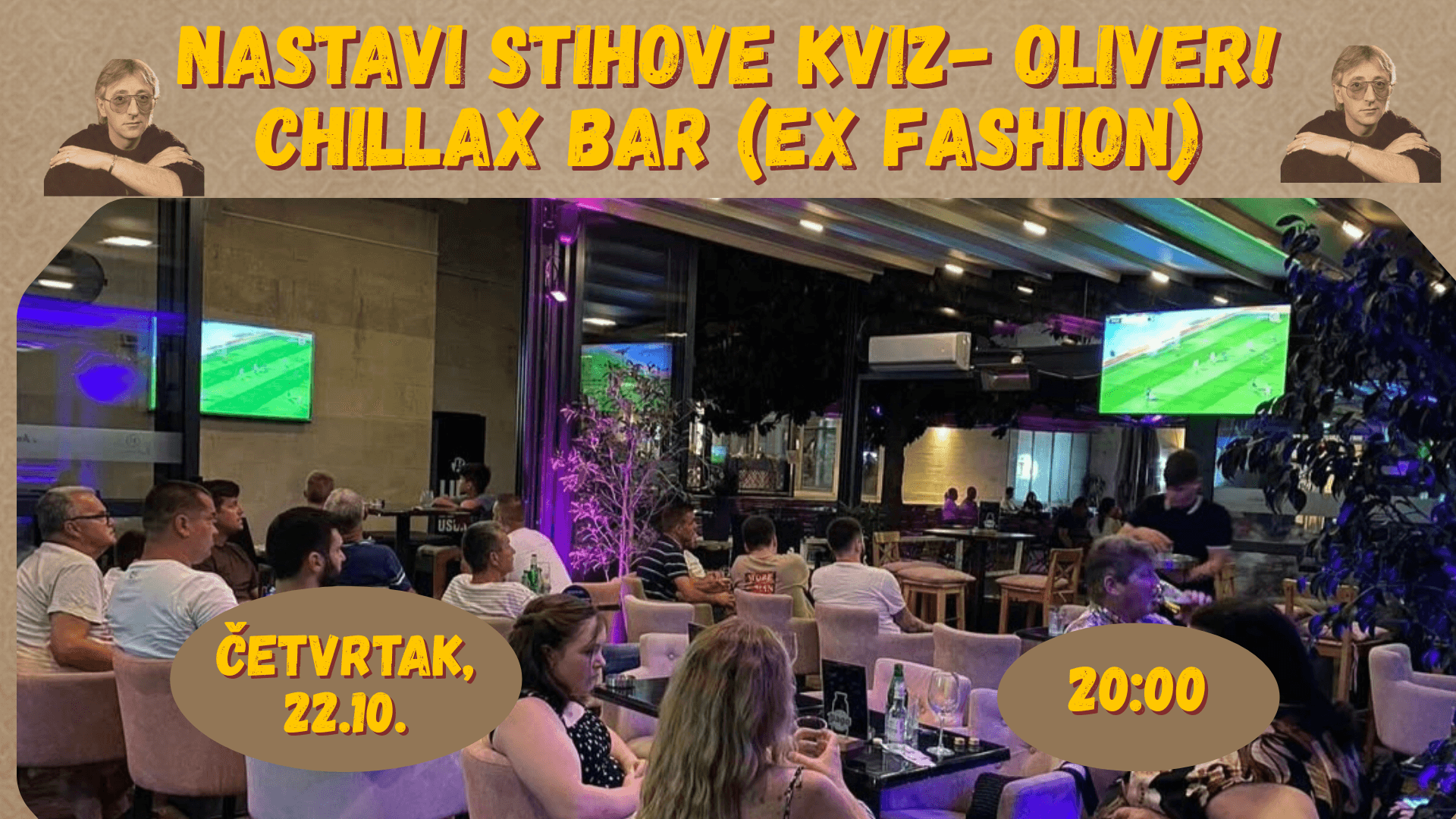 OLIVER GLAZBENI KVIZ U CHILLAX BARU!