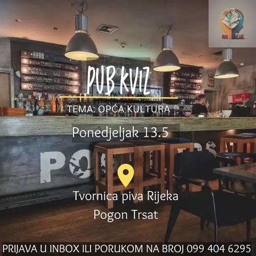 PUB KVIZ U RIJECI-OPĆA KULTURA
