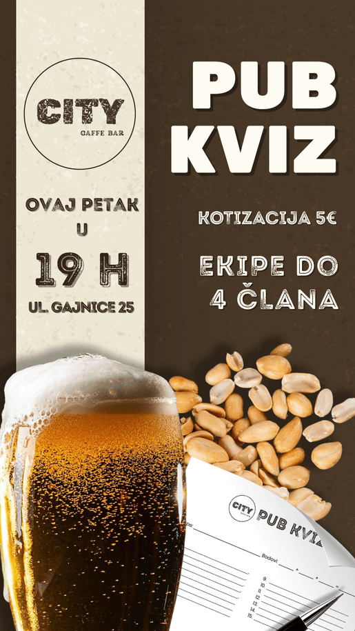City Quiz - caffe bar City