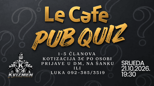 KVIZMEN - Le Cafe Pub Quiz