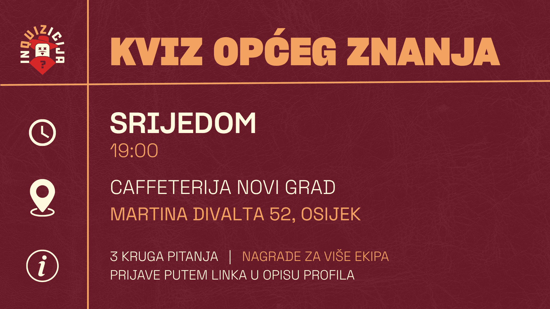 Inquizicija u Caffeteriji Novi Grad