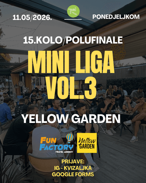 Kvizaljka u Yellow Gardenu (polufinale)
