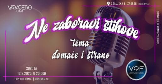 Ne zaboravi stihove: domaće i strano