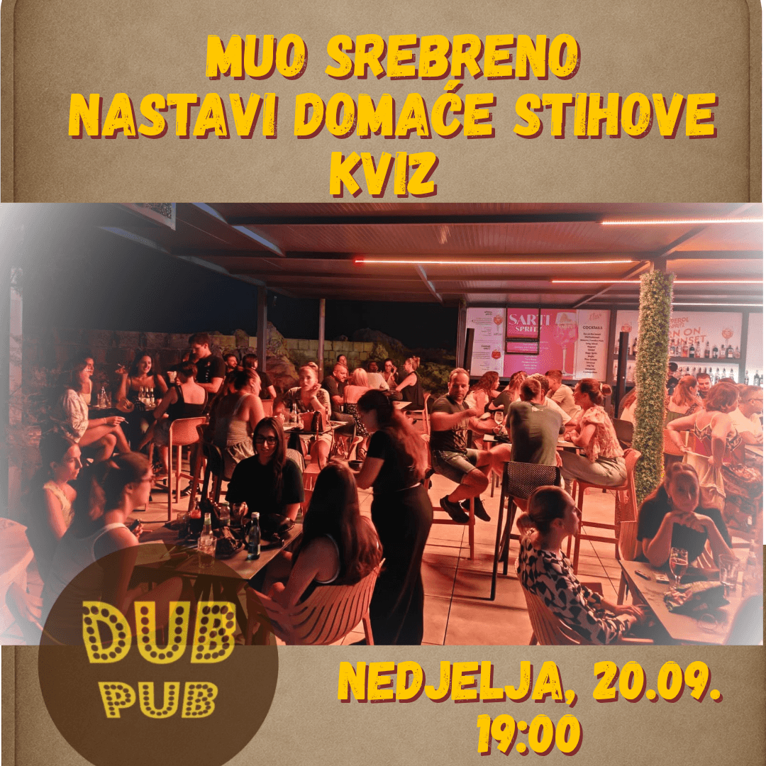 DUB PUB NASTAVI STIHOVE KVIZ