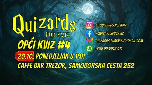 Opći Kviz #4 - Quizards Pub Kviz