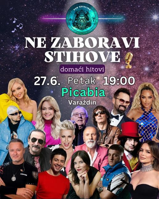 Ne zaboravi stihove kviz u Picabia pubu (Varaždin) 🎙️💃🏼🕺🏻