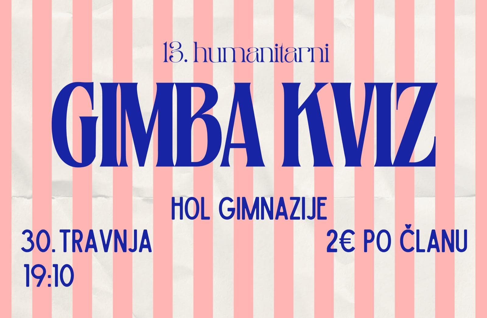 HUMANITARNI GIMBA KVIZ vol. 13