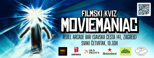 Moviemaniac (filmski KRiP kviz) @Rebel Arcade Bar - svaki četvrtak