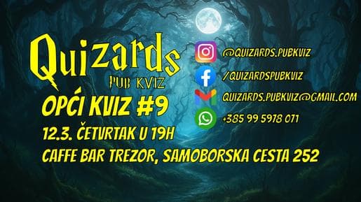Opći Kviz #9 - Quizards Pub Kviz