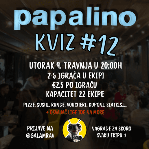 PAPALINO KVIZ #12