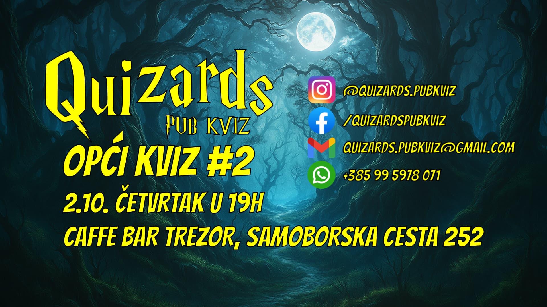 Quizards Pub Kviz - Opći Kviz #2