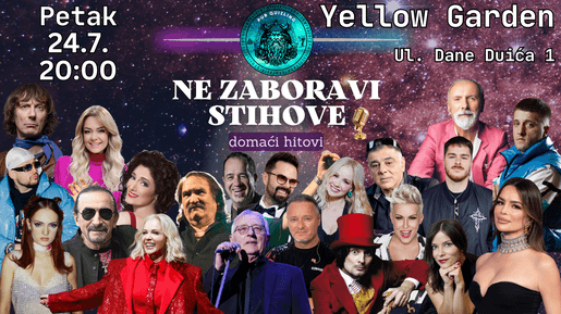 „Ne zaboravi stihove” kviz u Yellow Gardenu 🎙️💃🏼🕺🏻