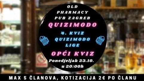 12. Quizimodo u Old Pharmacy pubu